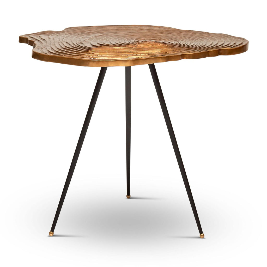 Easton Slab End Table - Brass