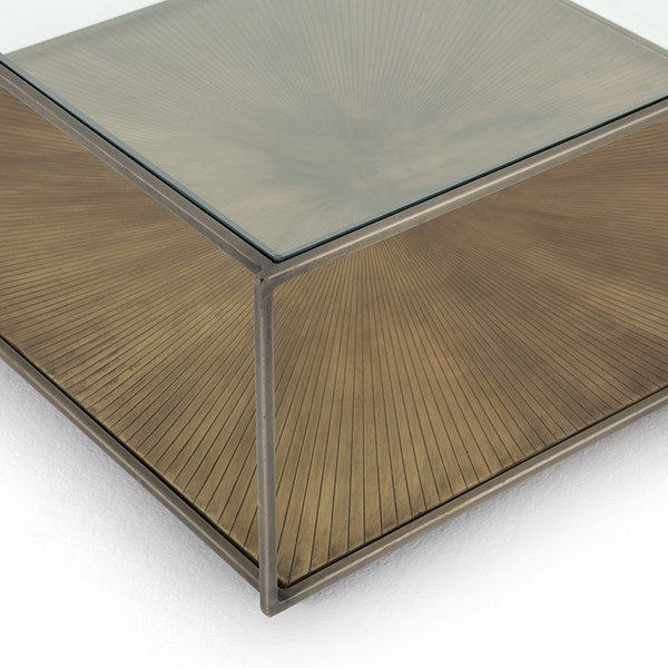 Abel Sunburst Square Coffee Table-Sunburst by Four Hands