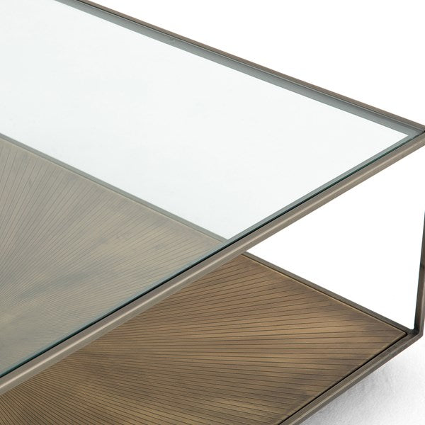 Abel Sunburst Square Coffee Table-Sunburst by Four Hands