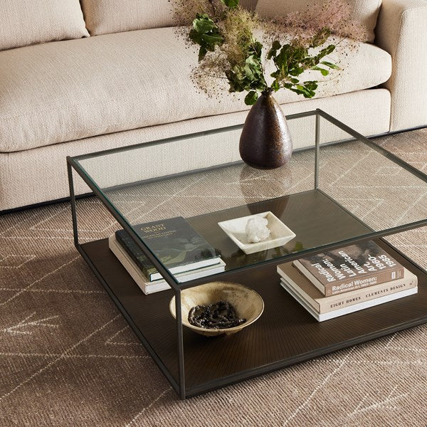 Abel Sunburst Square Coffee Table-Sunburst by Four Hands