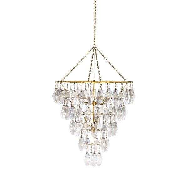 Adeline Large Round Chandelier-Gold Leaf by Four Hands