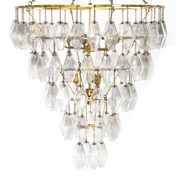 Adeline Large Round Chandelier-Gold Leaf by Four Hands