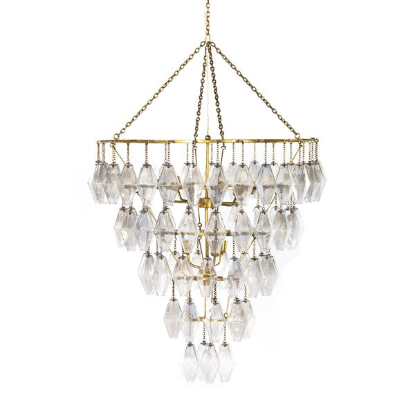 Adeline Large Round Chandelier-Gold Leaf by Four Hands