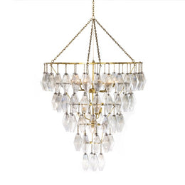 Adeline Large Round Chandelier-Gold Leaf