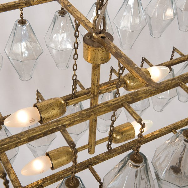 Adeline Rectangular Chandelier-Gold Leaf by Four Hands