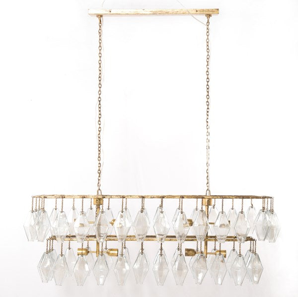 Adeline Rectangular Chandelier-Gold Leaf by Four Hands