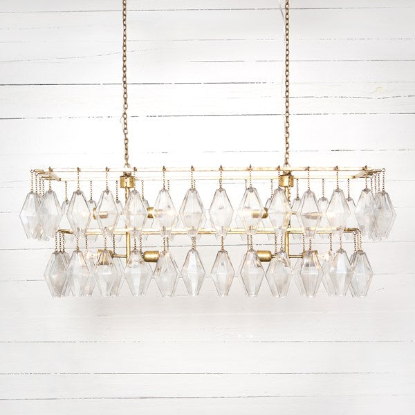 Adeline Rectangular Chandelier-Gold Leaf by Four Hands