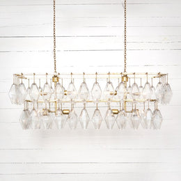 Adeline Rectangular Chandelier-Gold Leaf by Four Hands