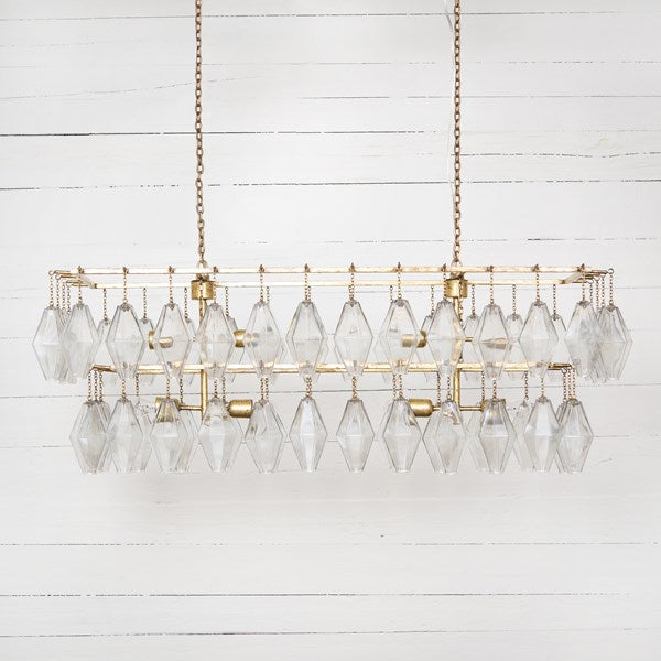 Adeline Rectangular Chandelier-Gold Leaf by Four Hands