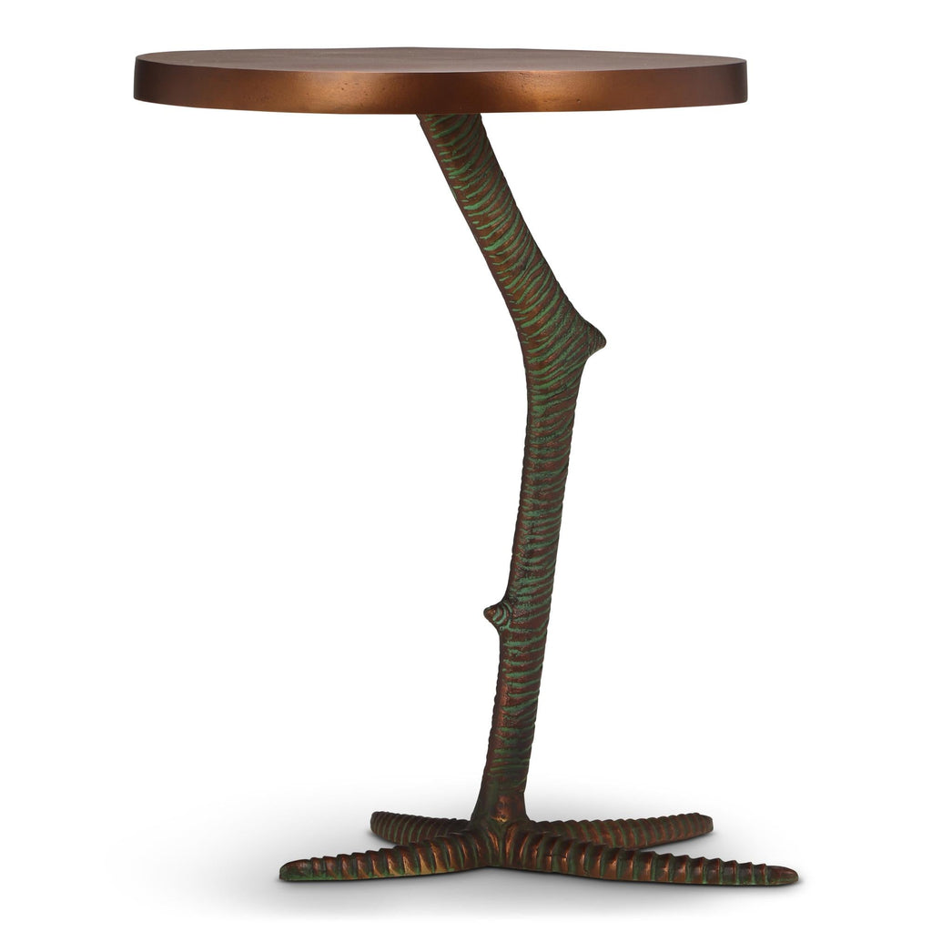 Elements - Pavo End Table - Antique Brass