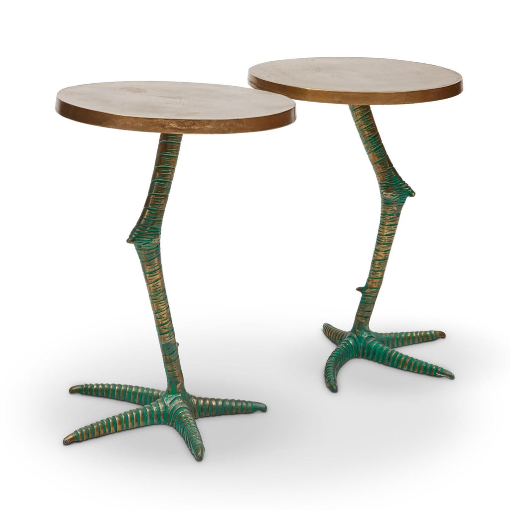 Elements - Pavo End Table - Antique Brass