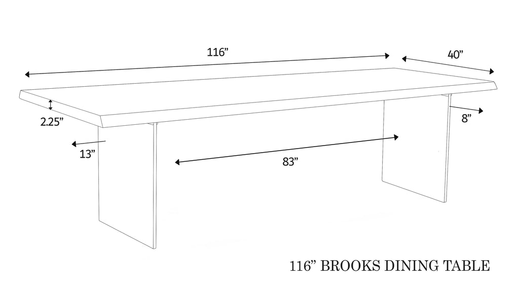 Brooks Dining Table, Glass Base