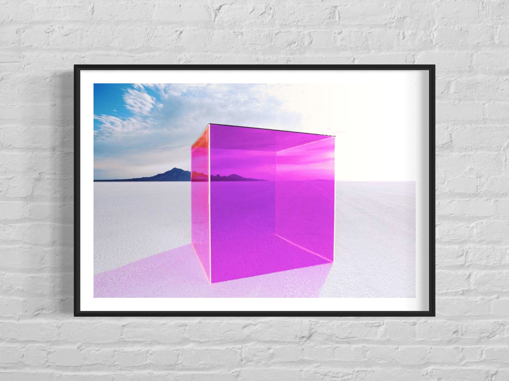 Magenta Box On Salt Flats By Andy Ryan Via Getty Images Gallery Print