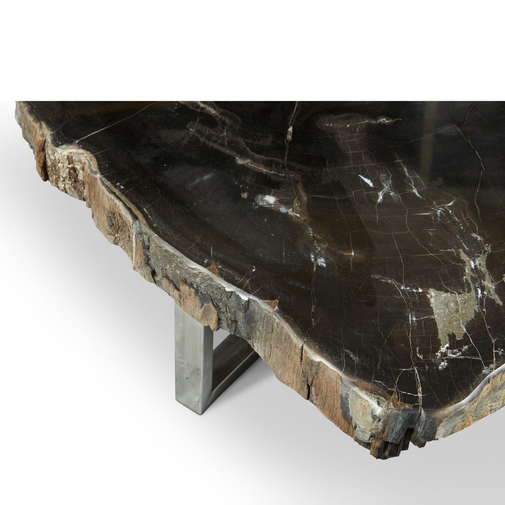 Relique Eliza Coffee Table, Polished Stainless Steel Base