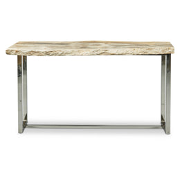 Relique Raw Console, Polished Stainless Steel Frame
