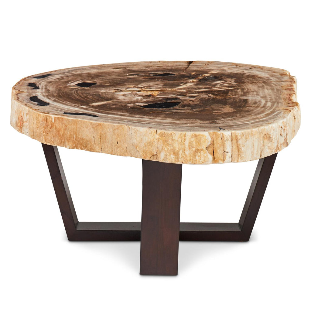 Relique - Valerie Coffee Table - Dark Brown Frame - Natural Light Top