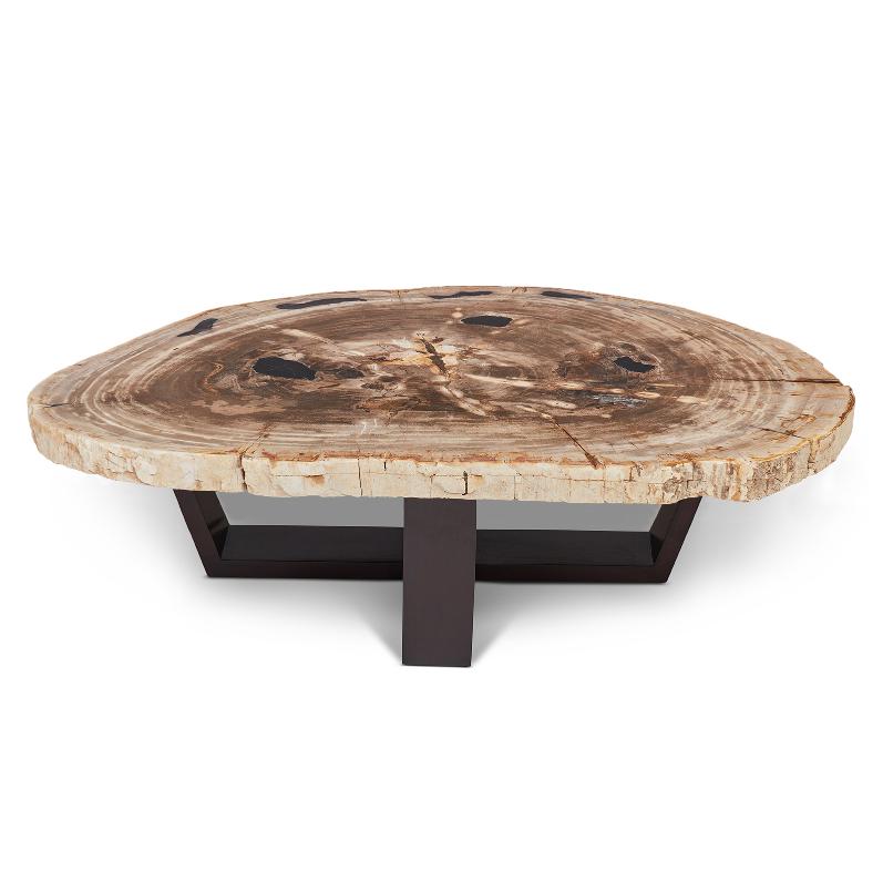 Relique - Valerie Coffee Table - Dark Brown Frame - Natural Light Top