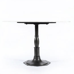 Lucy Round Dining Table-Marble/Carbo