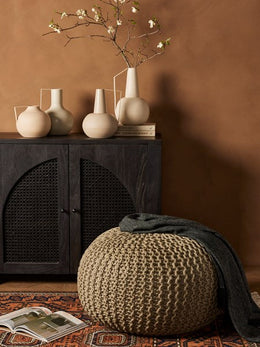 Jute Knit Pouf-Clay by Four Hands