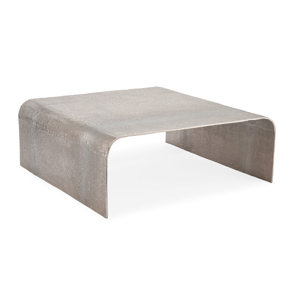 Cocktail Table In Textured Nickel