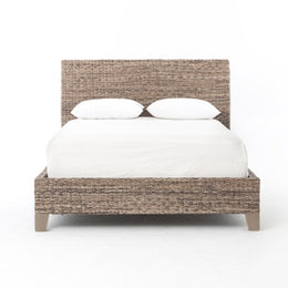 Lanai Banana Leaf King Bed-Grey Wash