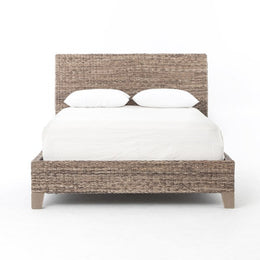 Lanai Banana Leaf Queen Bed-Grey Wash by Four Hands