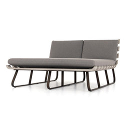 Dimitri Outdoor Double Daybed in Charcoal by Four Hands