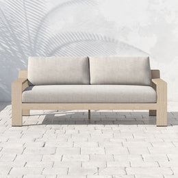 Monterey Outdoor Sofa 74", Washed Brown & Stone Grey