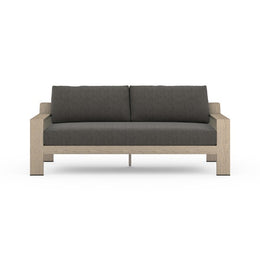 Monterey Outdoor Sofa 74", Washed Brown & Charcoal