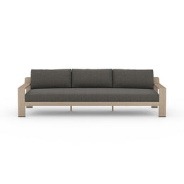 Monterey Outdoor Sofa 106", Washed Brown & Charcoal