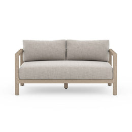 Sonoma Outdoor Sofa 60", Washed Brown & Stone Grey by Four Hands