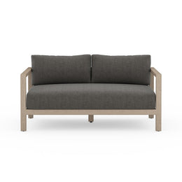 Sonoma Outdoor Sofa 60", Washed Brown & Charcoal