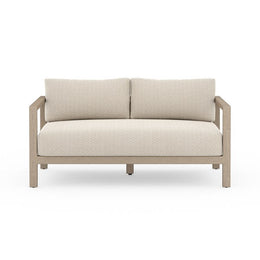 Sonoma Outdoor Sofa 60", Washed Brown & Sand by Four Hands