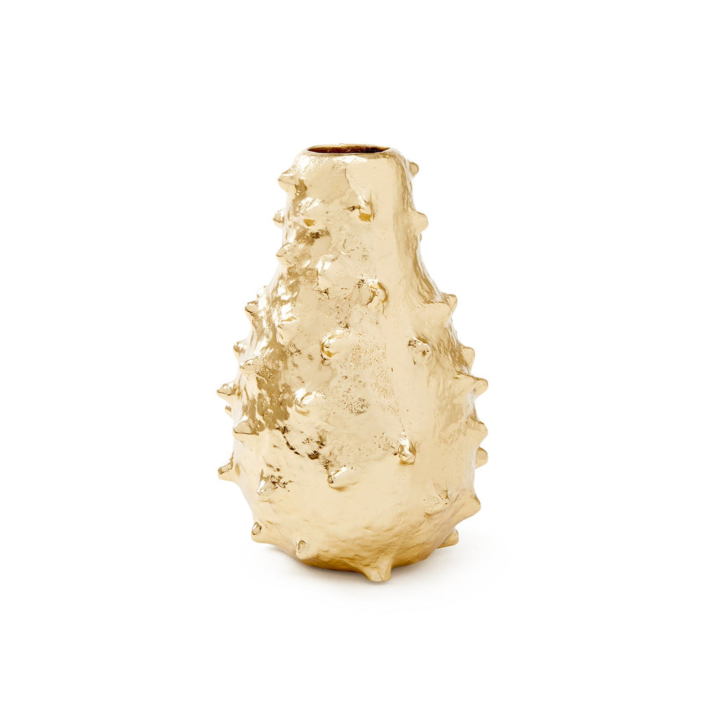 Kiwano Vase - Brass