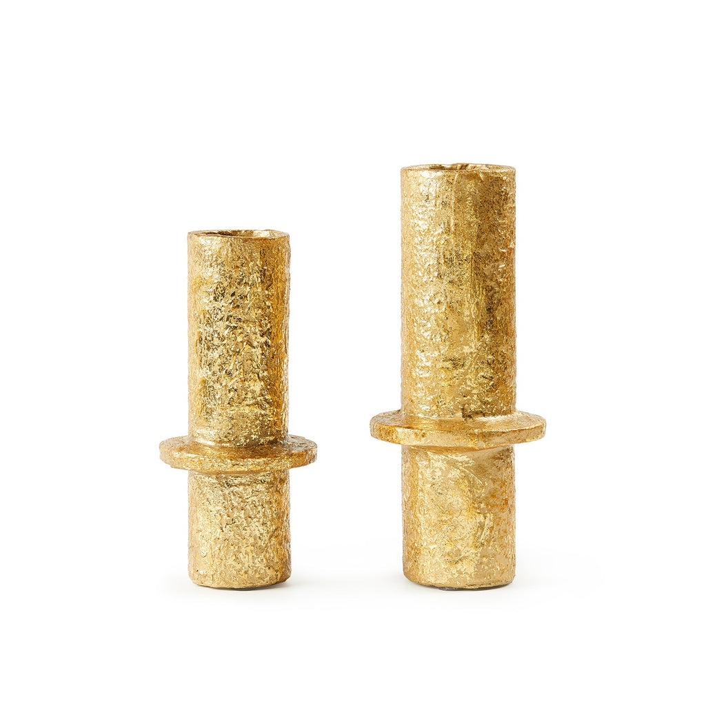 Kyoto Set of 2 Vases - Gold Leaf