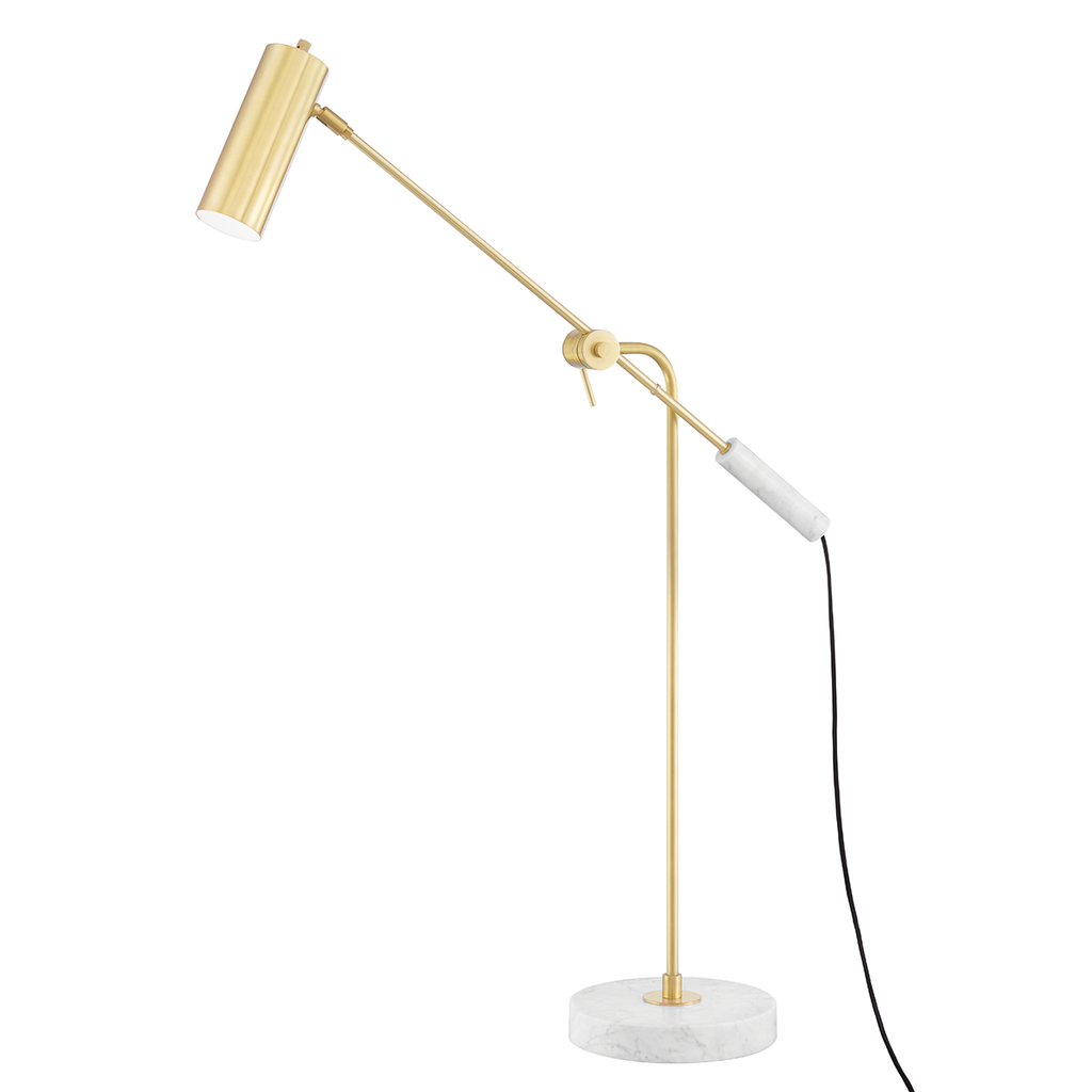 Lockport Floor Lamp - Aged Brass