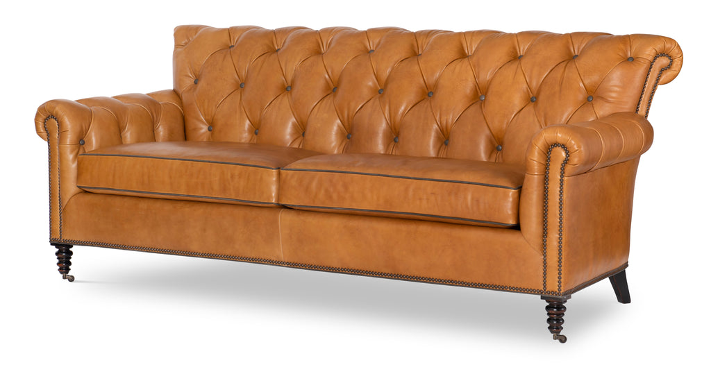 Crawley Leather Sofa 84"