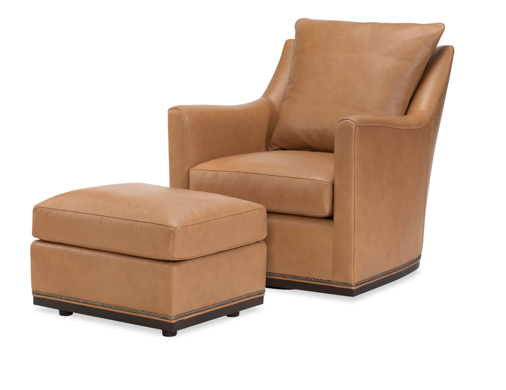 Jamestown Swivel Chair, Leather