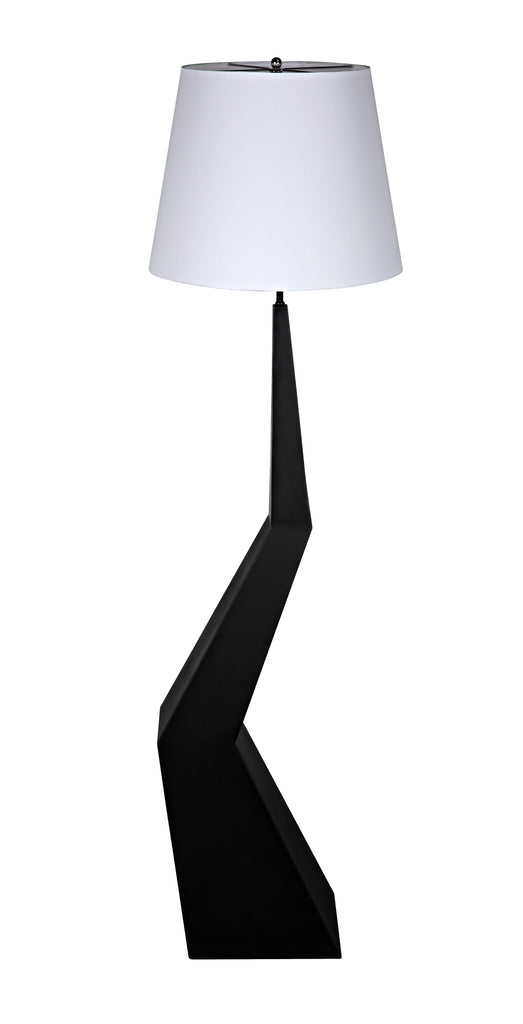 Rhombus Floor Lamp with Shade, Black Metal