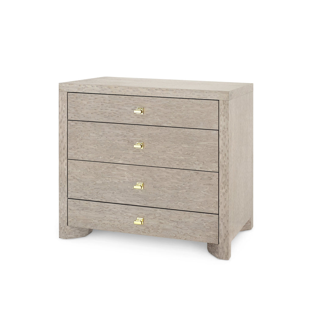 Lugano Large 4-Drawer - Taupe Gray