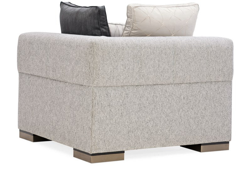 Edge Corner - Satin Ebony, Whisper Of Gold Sectional