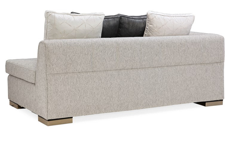 Edge Laf Loveseat - Satin Ebony, Whisper Of Gold