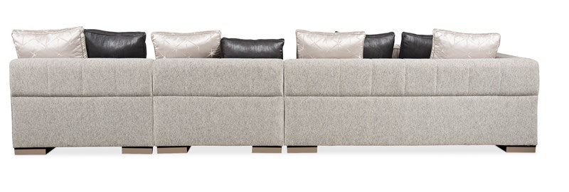 Edge Raf Loveseat - Satin Ebony, Whisper Of Gold