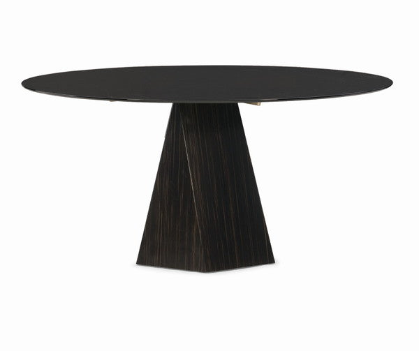 Vector Dining Table - Striated Ebony, Lucent Bronze Smooth Metallic Paint - M102-419-201