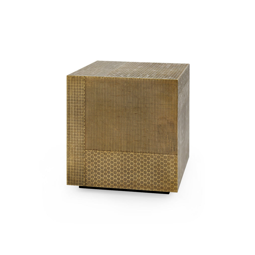 Majorel Side Table - Antique Brass