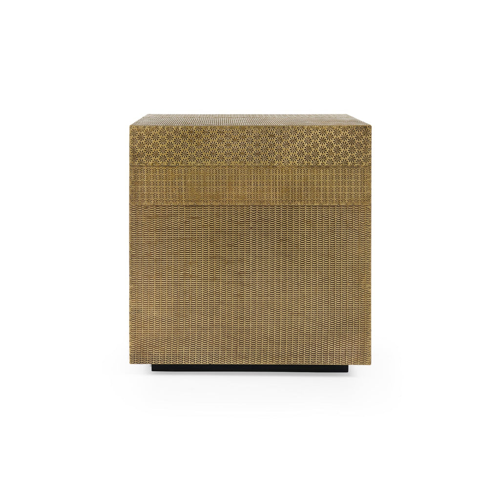 Majorel Side Table - Antique Brass