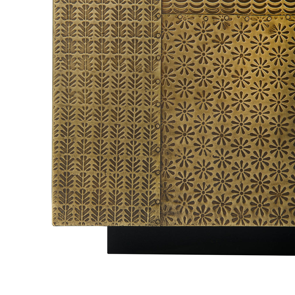 Majorel Side Table - Antique Brass