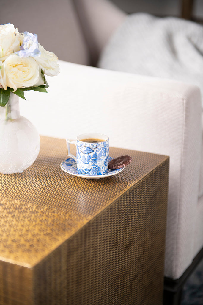 Majorel Side Table - Antique Brass