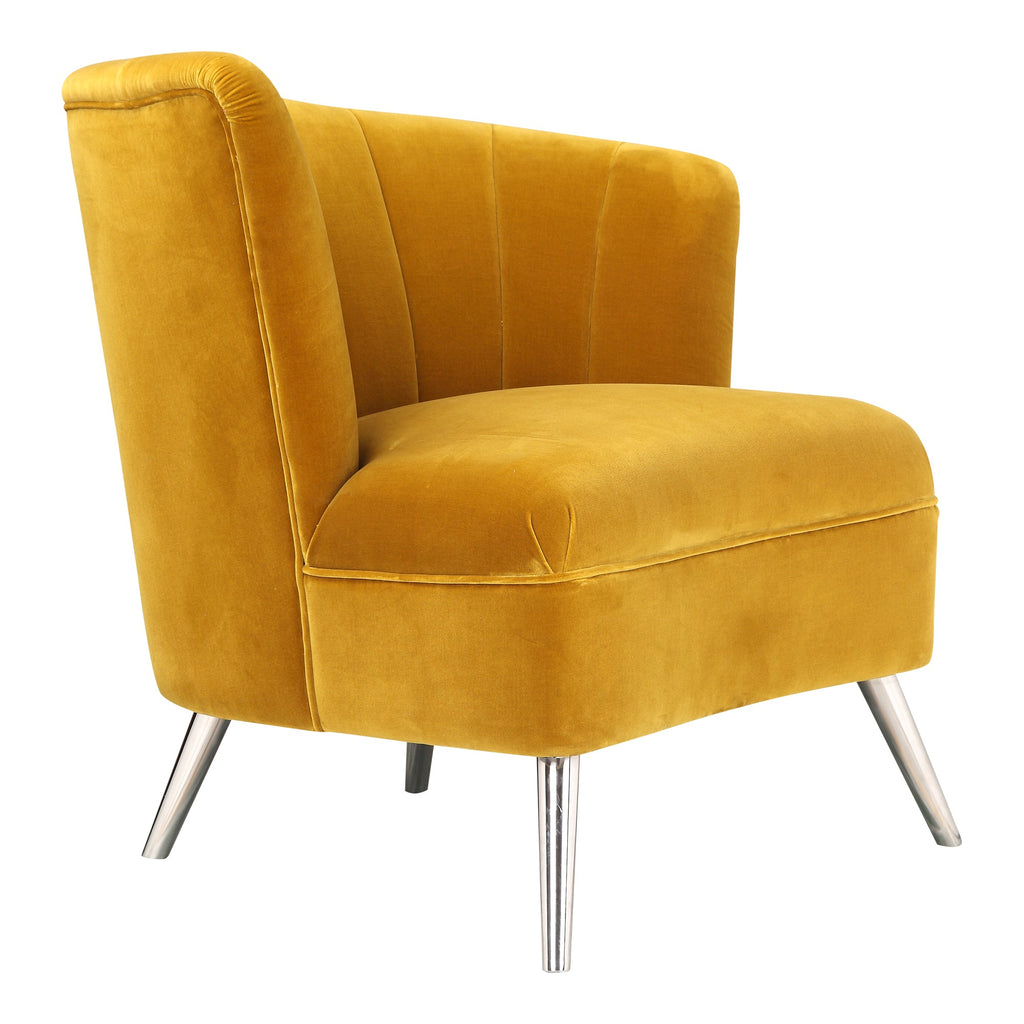 Layan Accent Chair Right, Yellow