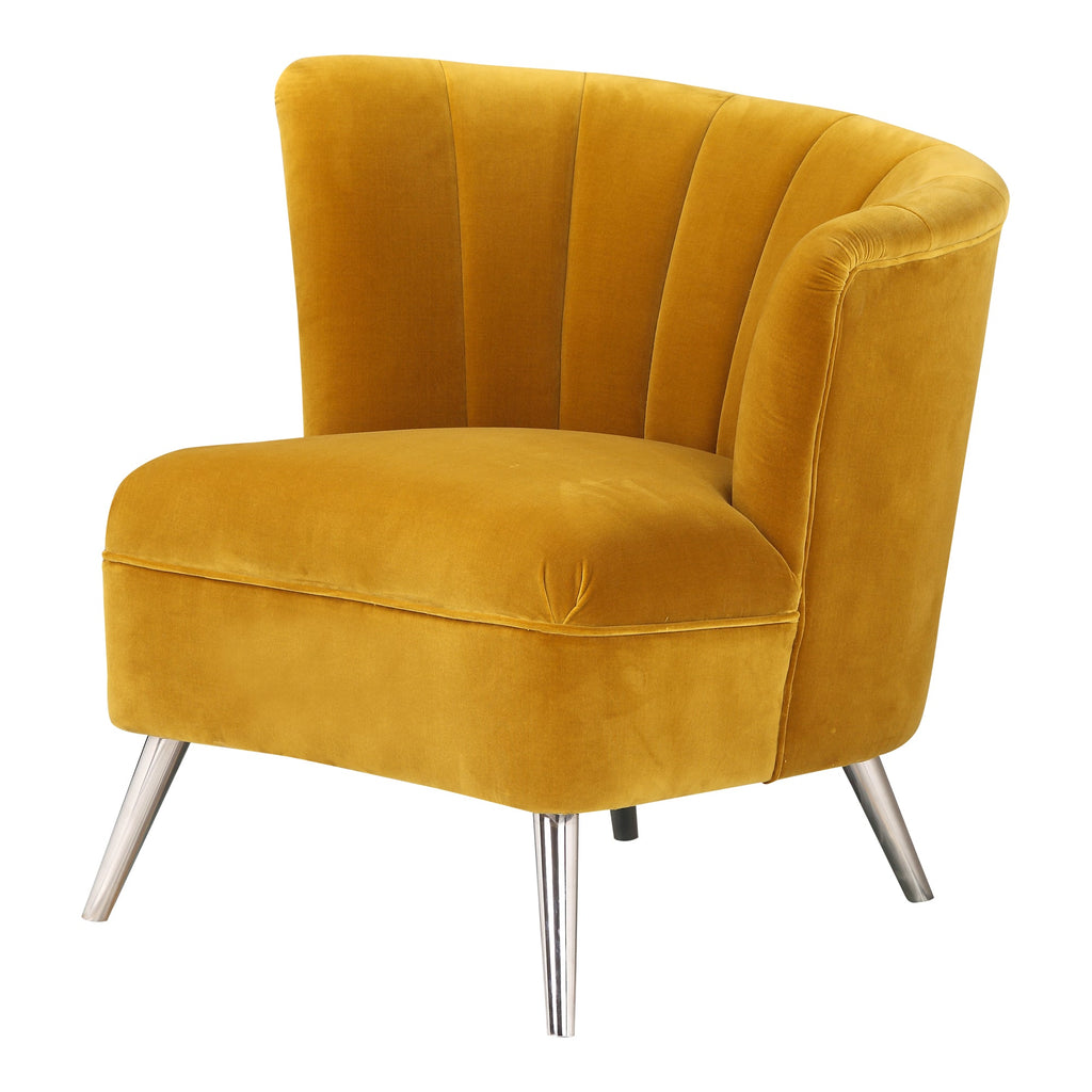 Layan Accent Chair Right, Yellow